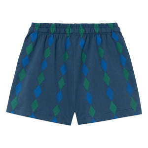 Tinycottons - Losange Organic Cotton Shorts | Blue