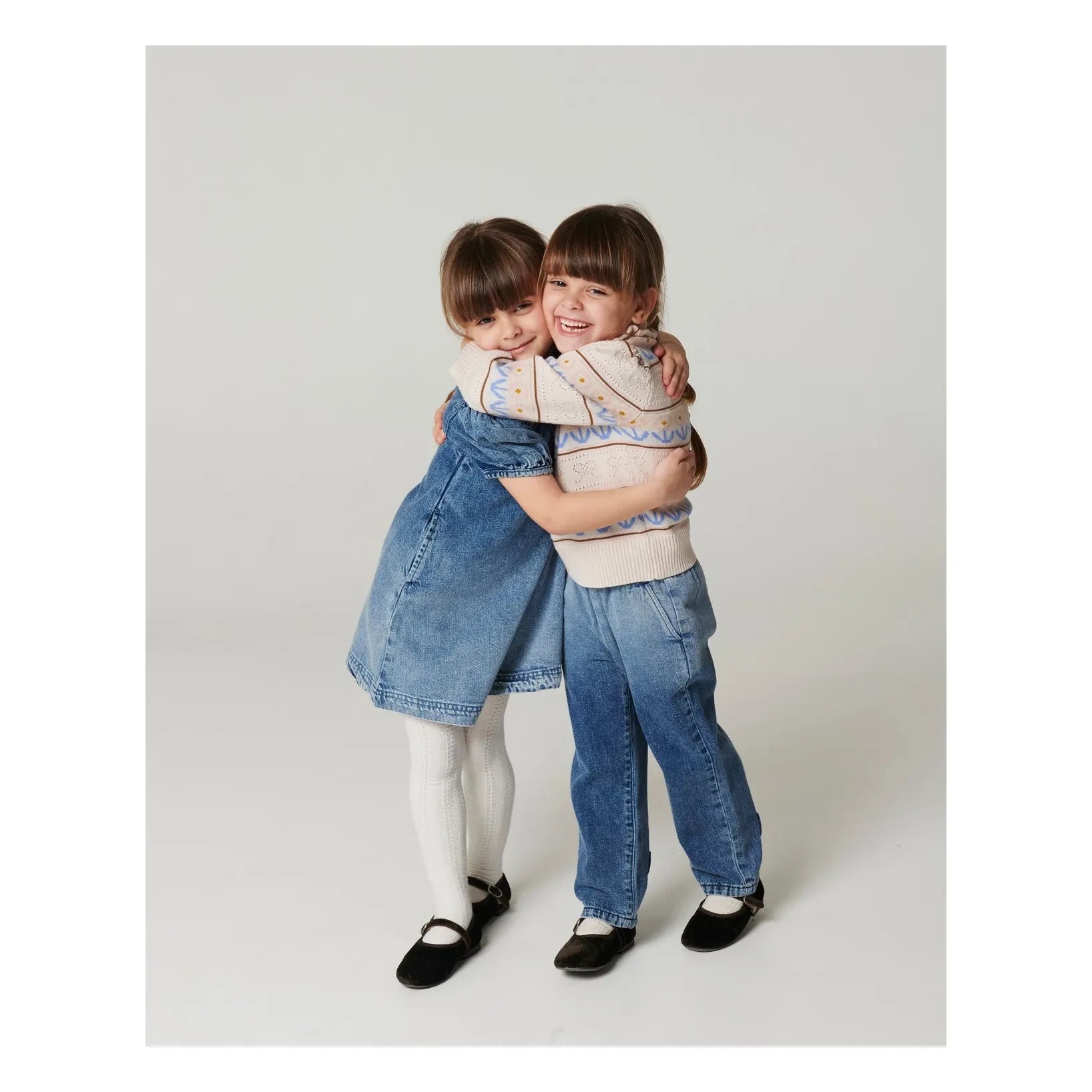Copenhagen Colors - Organic Cotton Bow-Detail Jean Block Spray | Blue