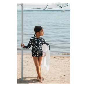 Petit Lem - Floral UV Protection T-Shirt & Panty Set Recycled Fibers | Navy Blue