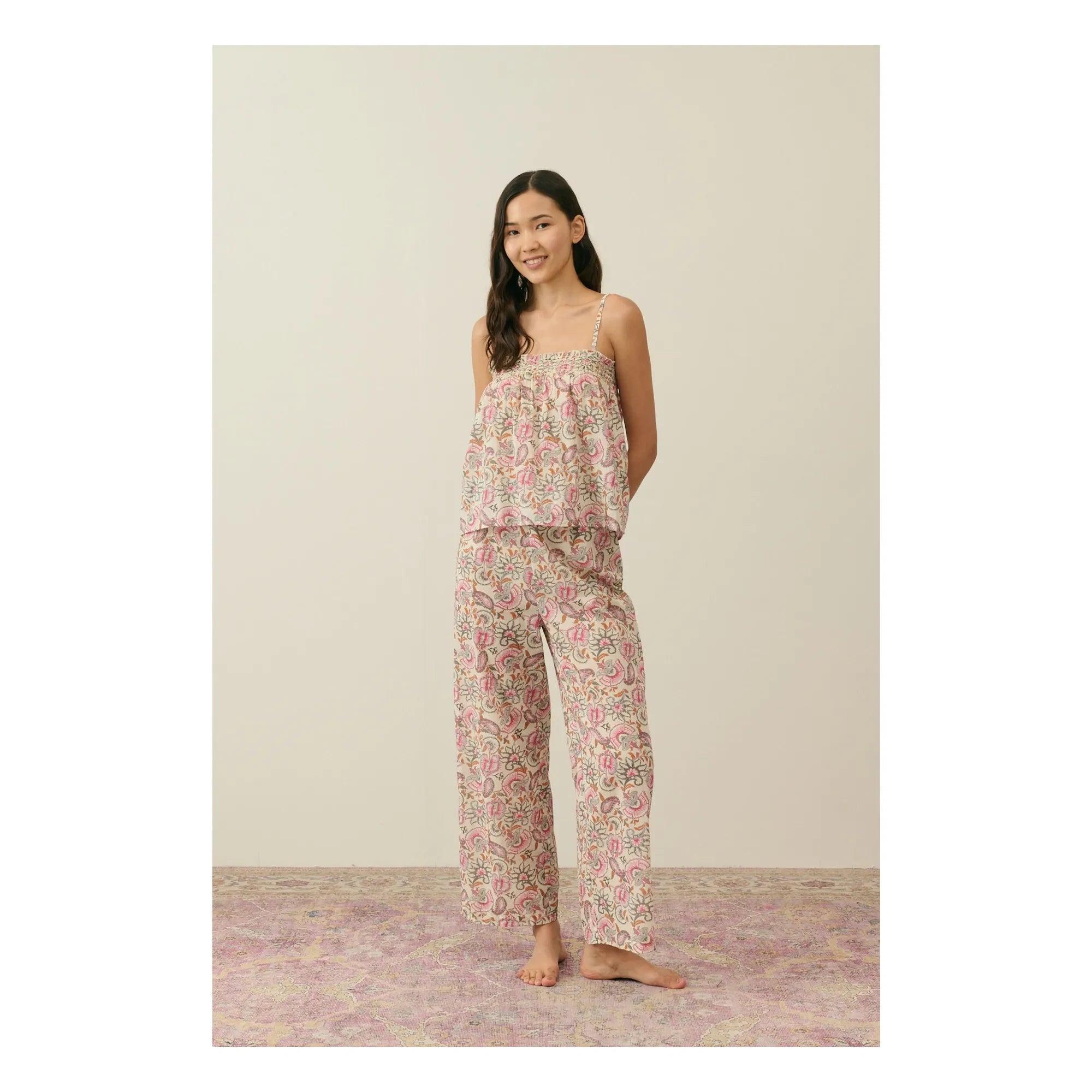 Louise Misha - Minalon Organic Cotton Pajamas - Women's Collection | Cream