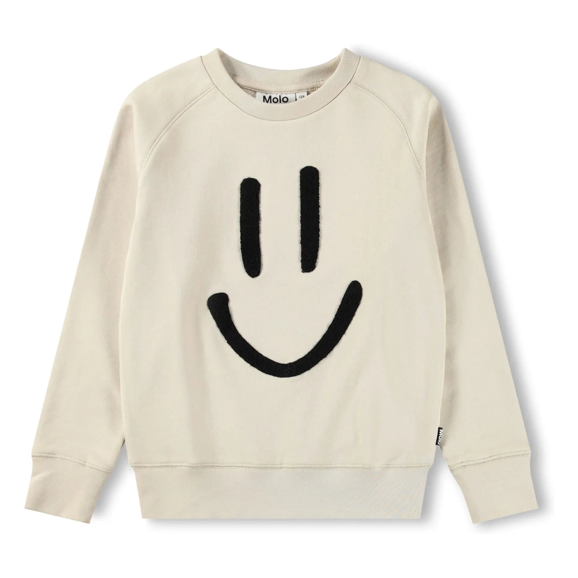Molo - Mike Smile organik pamuk sweatshirt | Ecru