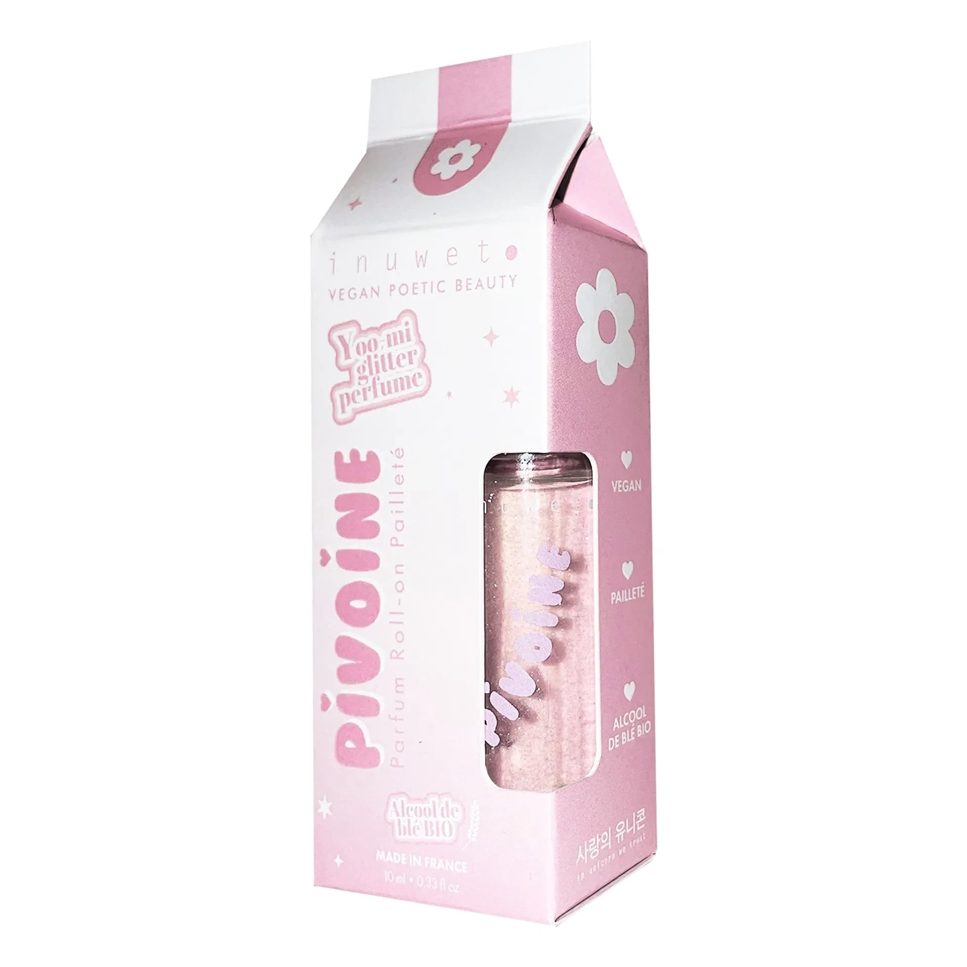 Inuwet - Pudralı Pembe Işıltılı Roll-On Parfüm - 10ml