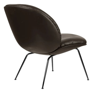 Gubi - Beetle Soft leather lounge chair, Gamfratesi | Coffee