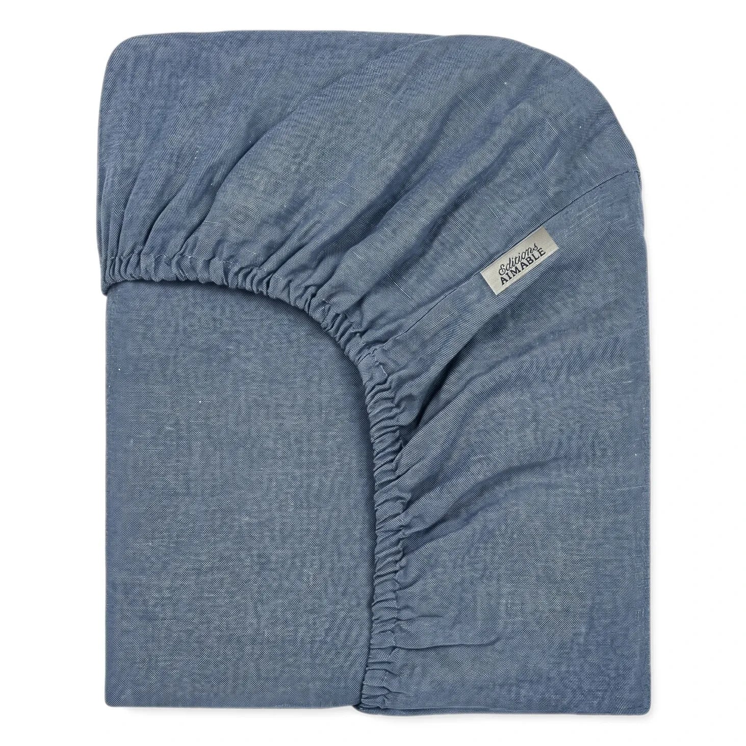 Editions Aimable - Doris fitted çarşaflar | Mavi Chambray