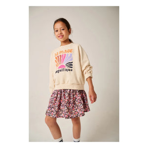 Tumble N'Dry - Prugna organik pamuklu sweatshirt | Ecru
