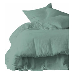 Haomy - Mykonos Cotton Gauze Pillowcase | Set of 2 | Celadon Blue
