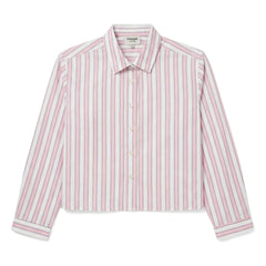 Finger in the nose - Crush Striped Short Shirt | Light Pink