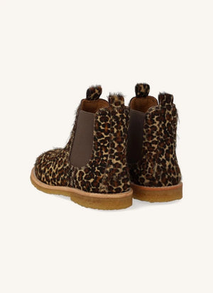 Angulus - Pony Leopard Chelsea Boots | Brown