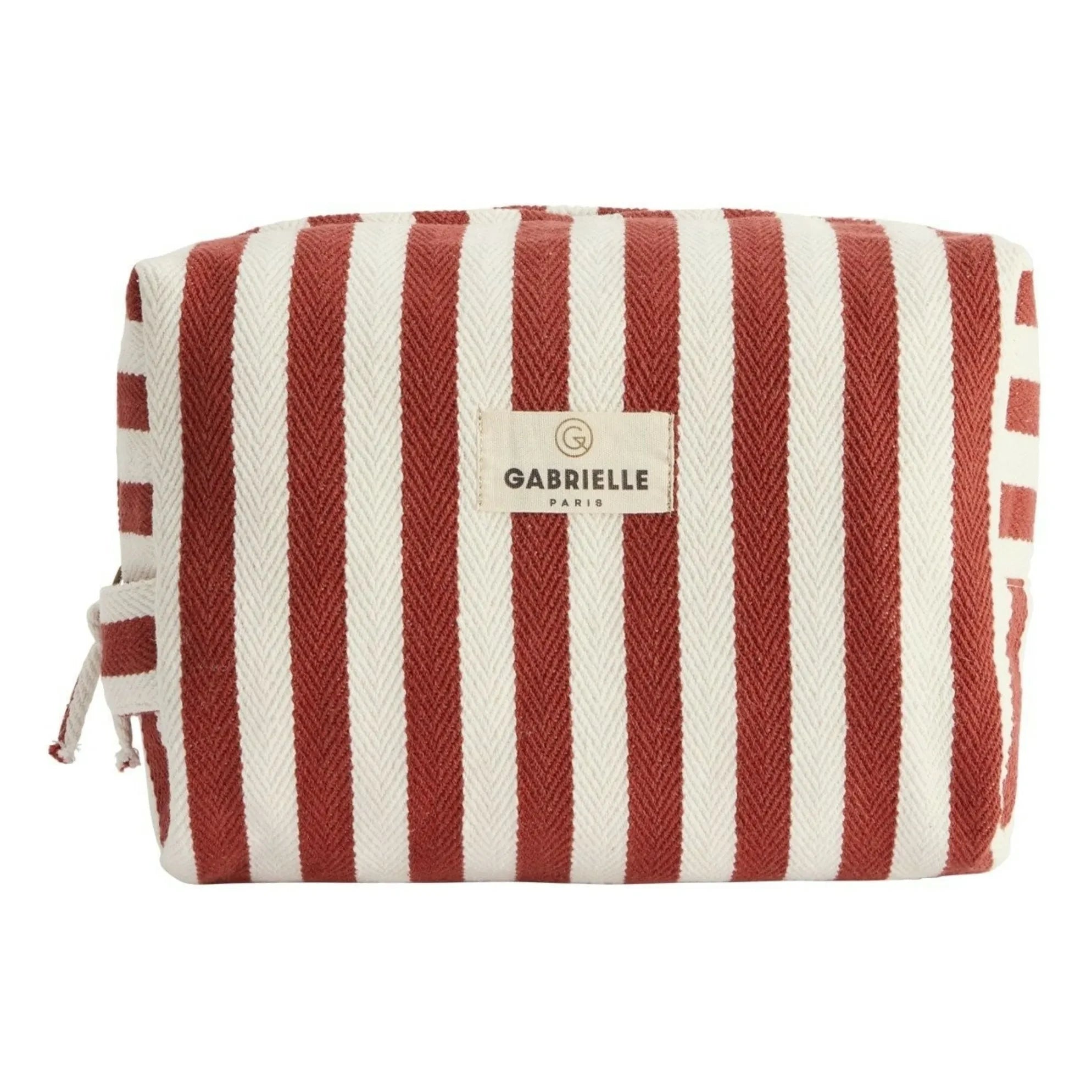 Gabrielle Paris - Striped Toiletry Bag | Red