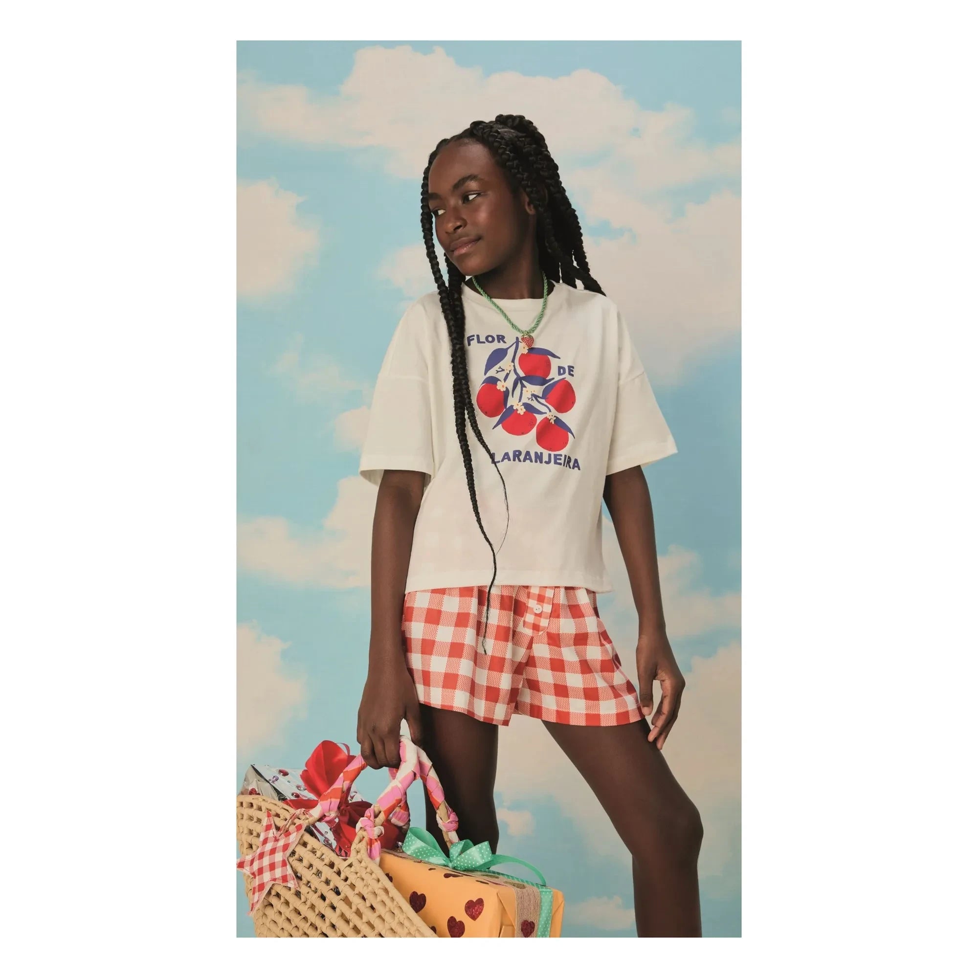 Fabula - Orange T-Shirt | White