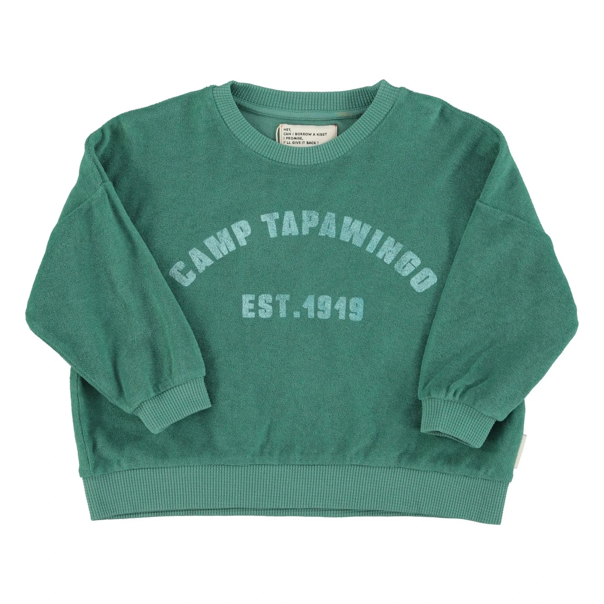 Piupiuchick - Organic Towel Logo Sweatshirt | Green