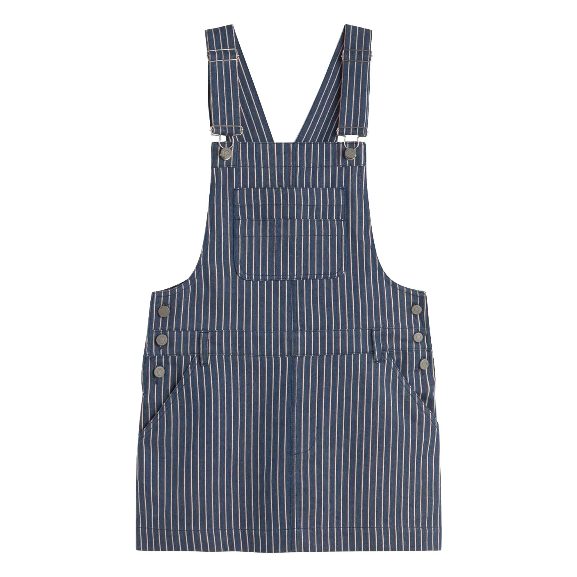 Thinking Mu - Rafaela Striped Organic Cotton Dress | Blue