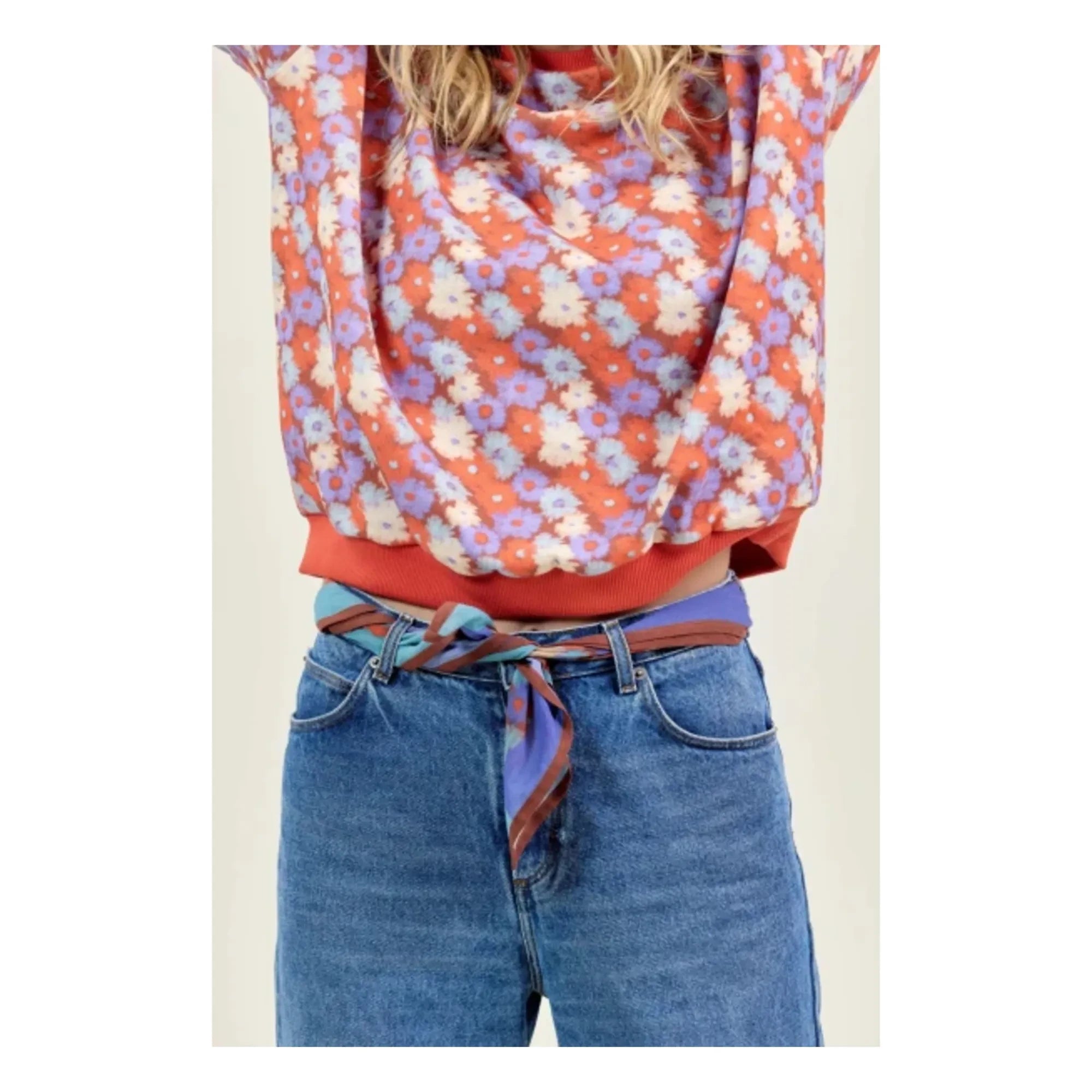 Apaches - Falala Fleuri Scarf | Blue