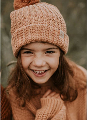 Yuki - Organic Cotton Knit Beanie | Dusty Pink