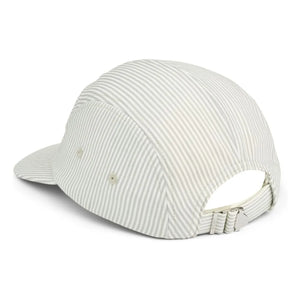 Liewood - Rory Striped Seersucker Organic Cotton Hat | Green
