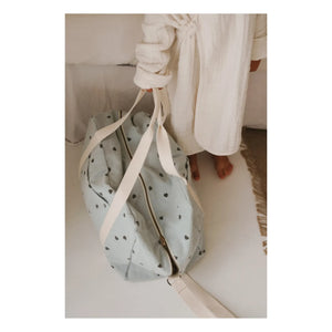 Rose in April - Raphaël Heart-Printed Baby Care Bag | Light Blue