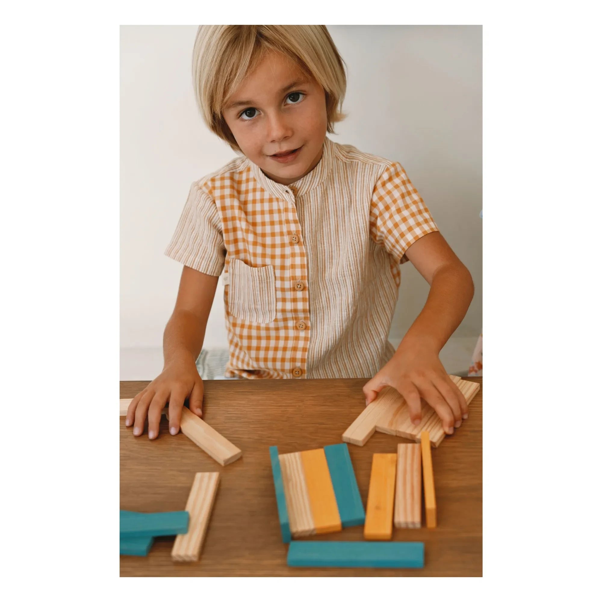 Lilinoa - Alphonse Patchwork Shirt | Caramel