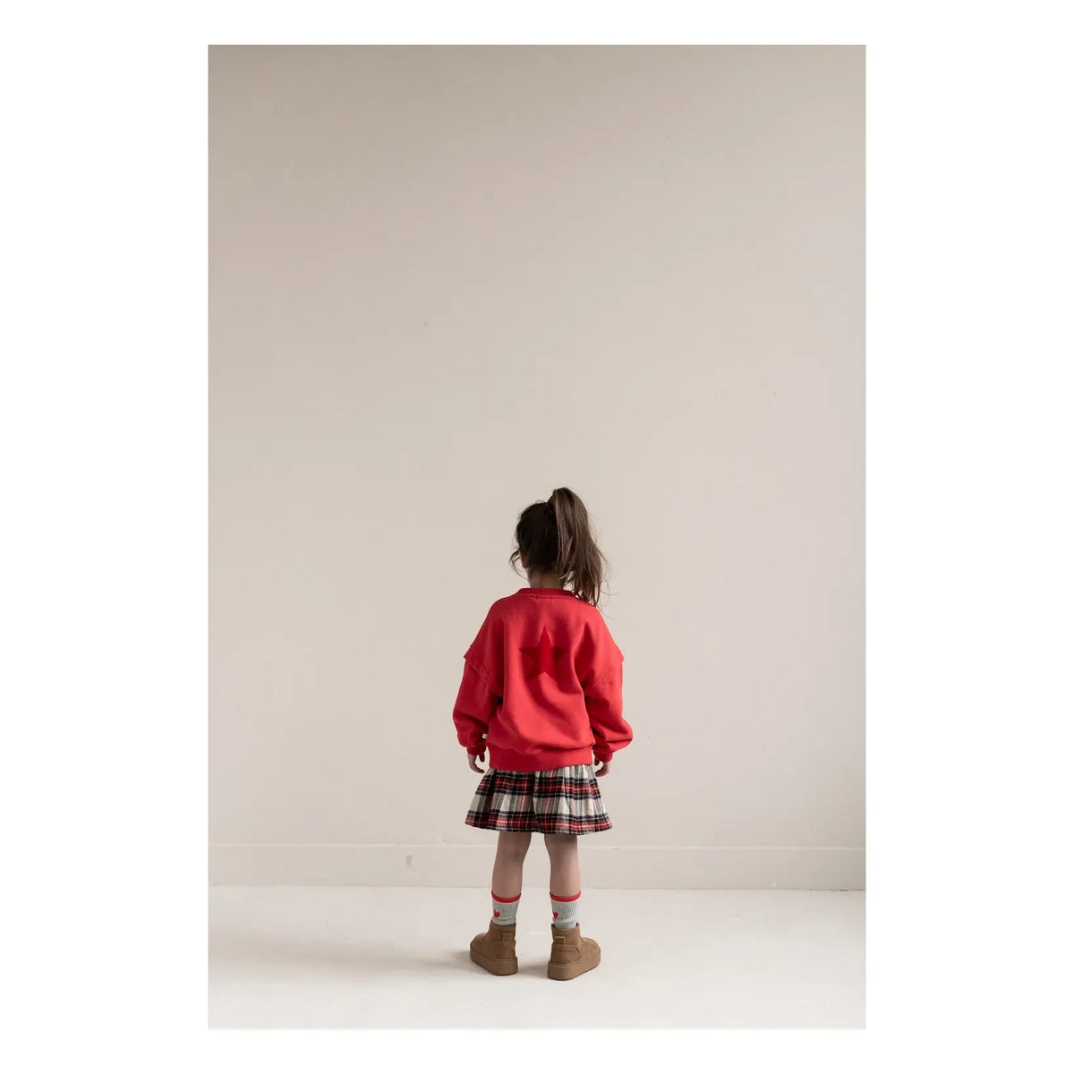 Jenest - Organik pamuk balon sweatshirt | Kırmızı