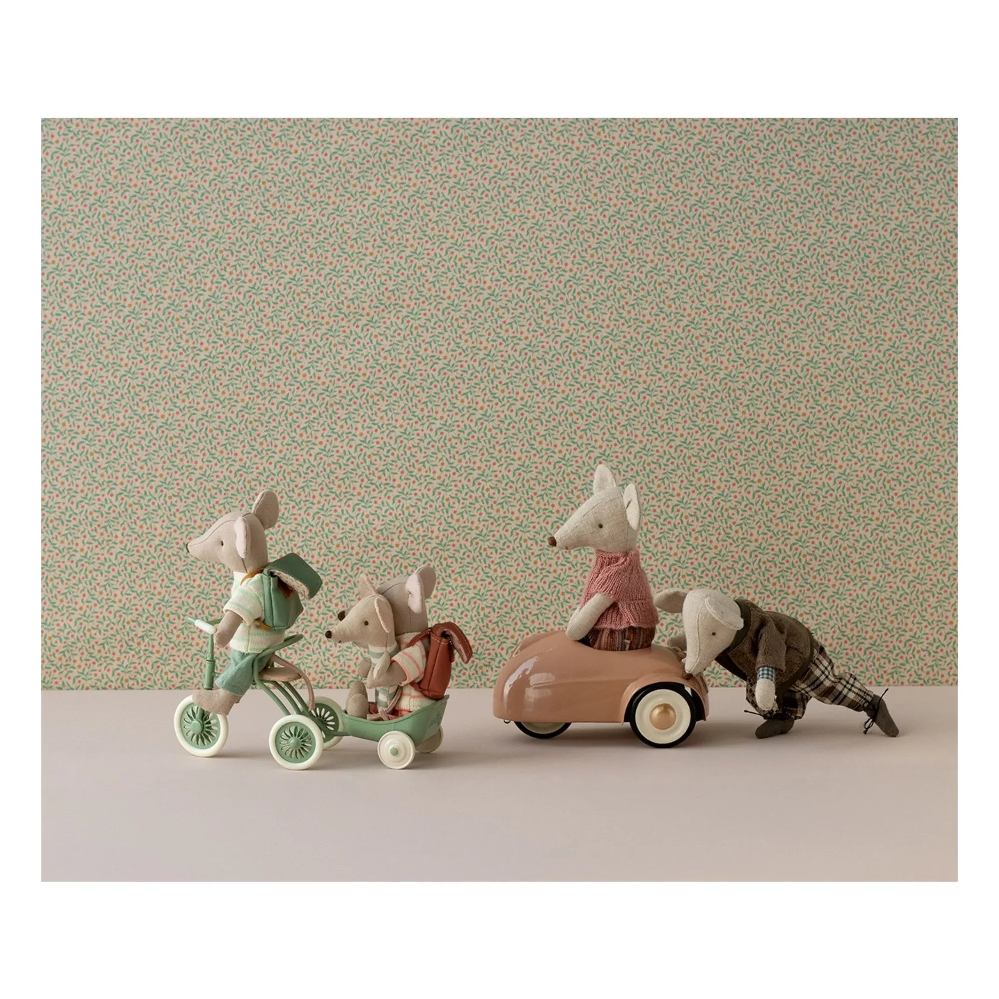 Maileg - Three-wheeled bicycle and canopy | Green