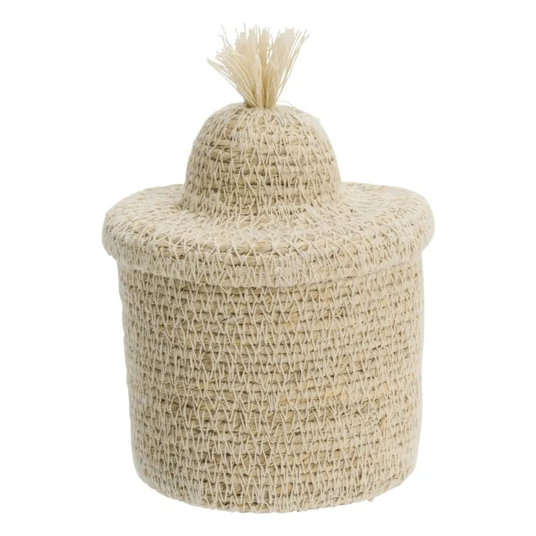 Madame Stoltz - Sea thatch storage basket | Beige
