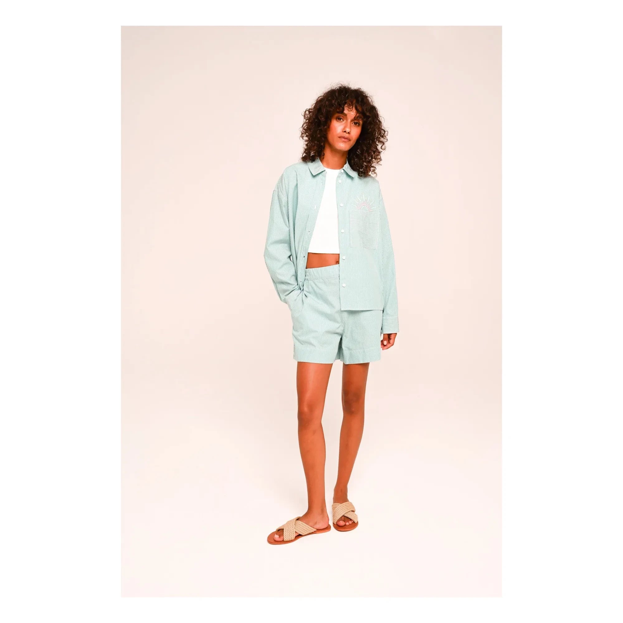 Sacrécoeur - Andrea Inti Poplin Shirt | Green