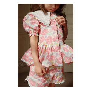 Konges Sløjd - Heart-Neck Organic Cotton Blouse | Pink