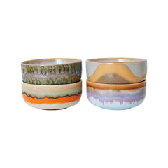 HKliving - Stone Ceramic Bowl - Set of 4