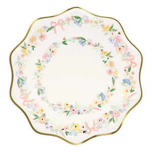 Meri Meri - Pastel Bahar Çiçekli Tabaklar - 8'li Set