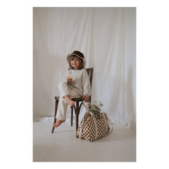 Rose in April - Raphael Check Baby Diaper Bag | Caramel