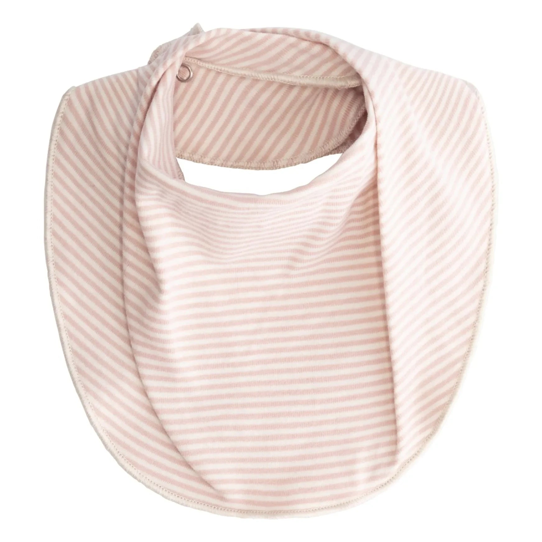 Gray Label - Striped Organic Cotton Bib | Powder Pink