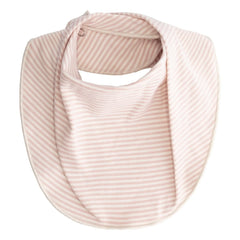 Gray Label - Striped Organic Cotton Bib | Powder Pink