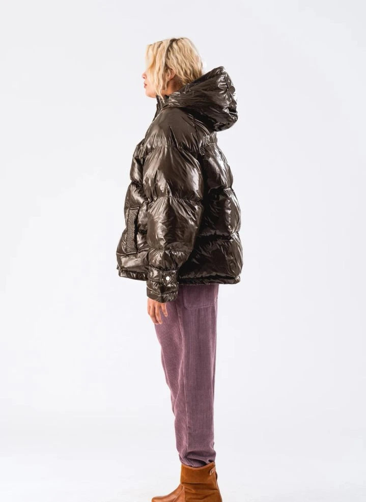 Lollys Laundry - Shelby Recycled Fiber-Filled Puffer Jacket | Brown