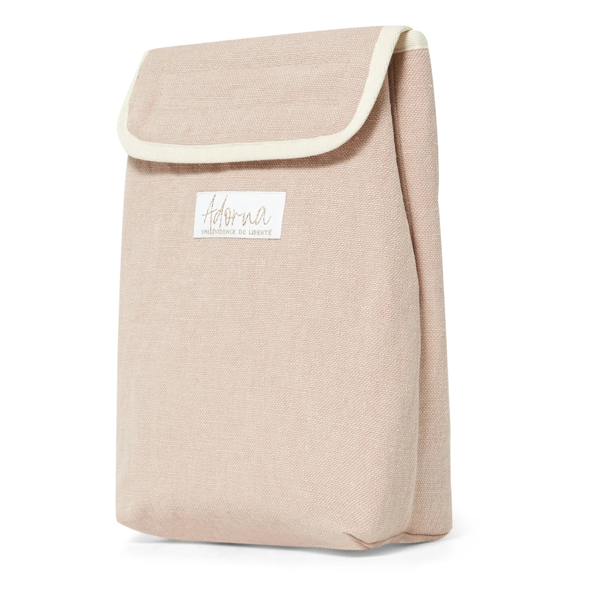 Adorna - Linen Insulated Lunch Bag | Pink