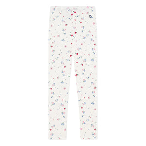 Petit Bateau - Floral Tights | White