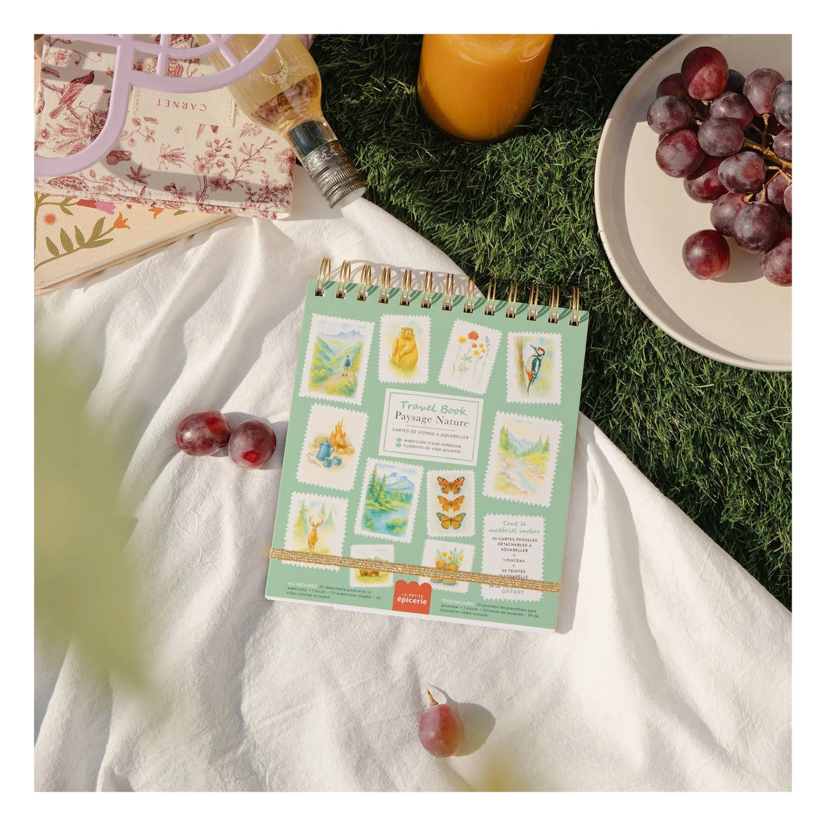 La Petite Épicerie - Watercolor Notebook - Nature Scene