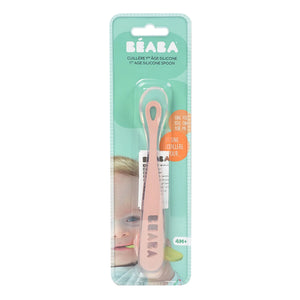 Béaba - Soft Silicone Baby Spoon | Pale Pink