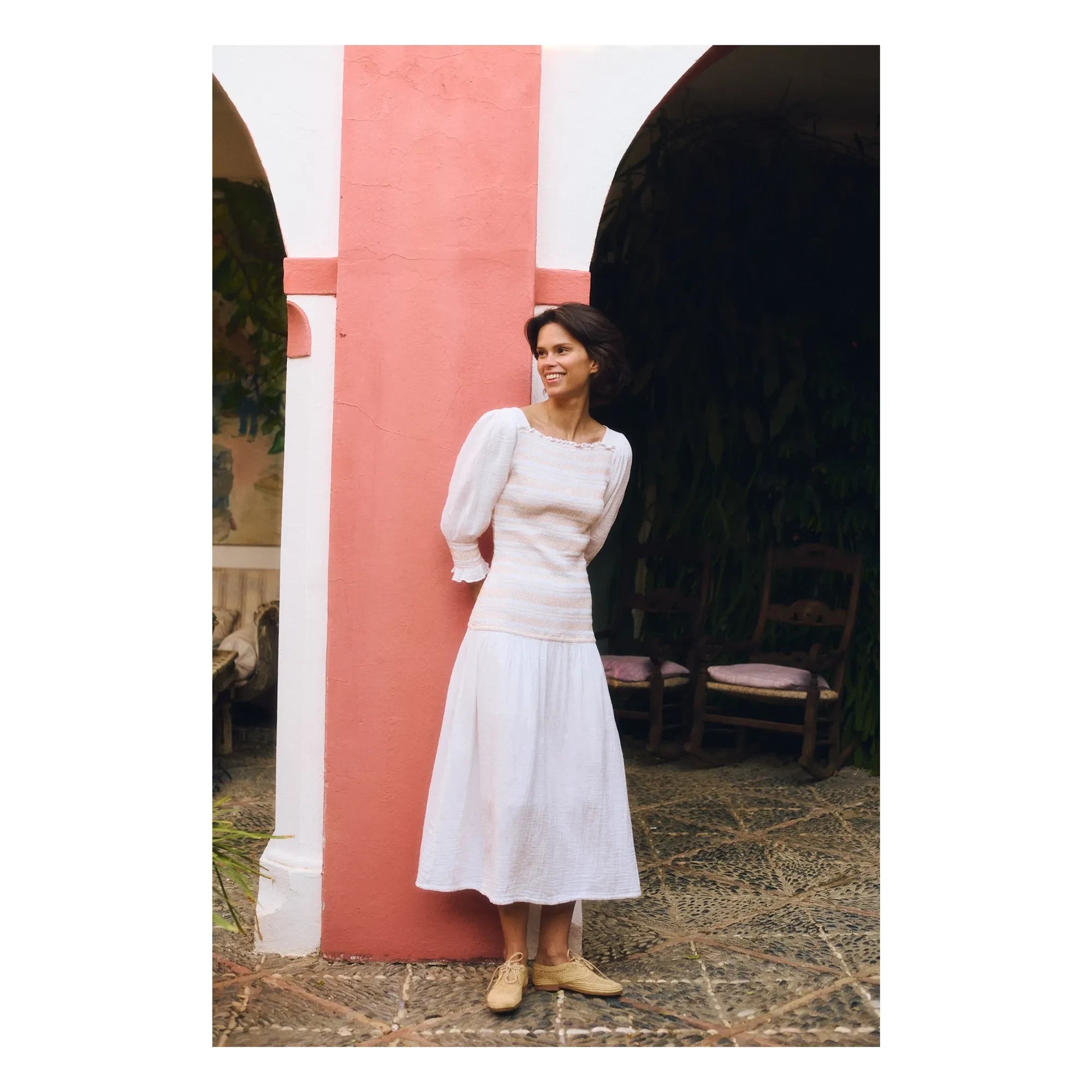 Maria de la Orden - Livia Cotton Dress | White
