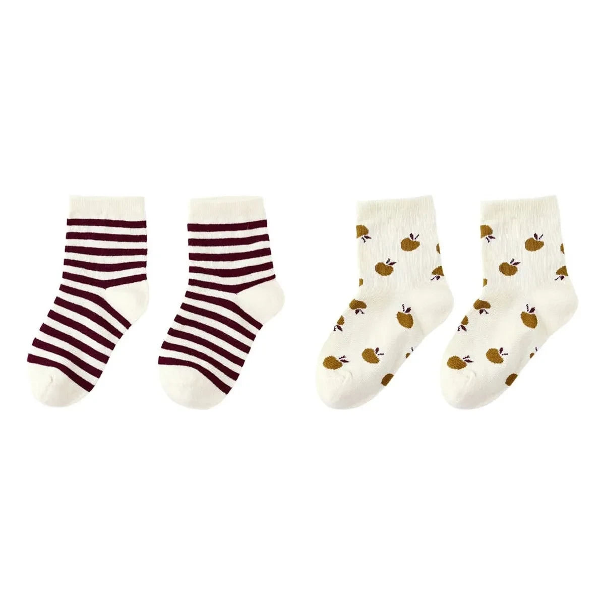 Rylee + Cru - 2-Pair Jacquard Sock Set | Ecru