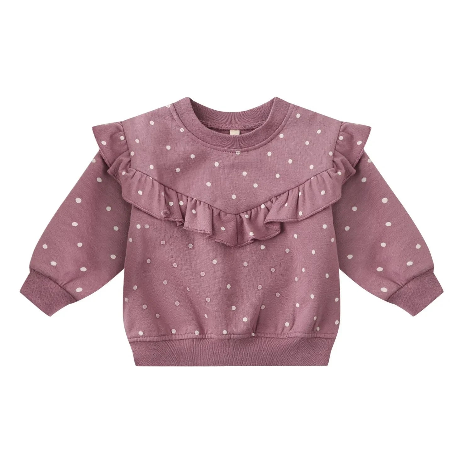 Quincy Mae - Cotton Short-Sleeve Sweatshirt | Magenta