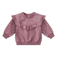 Quincy Mae - Cotton Short-Sleeve Sweatshirt | Magenta