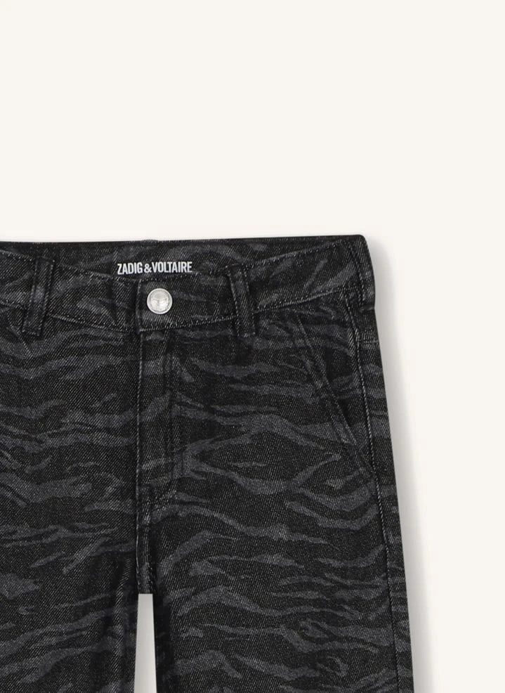 Zadig & Voltaire - Jean Victoria Zebra | Black Denim