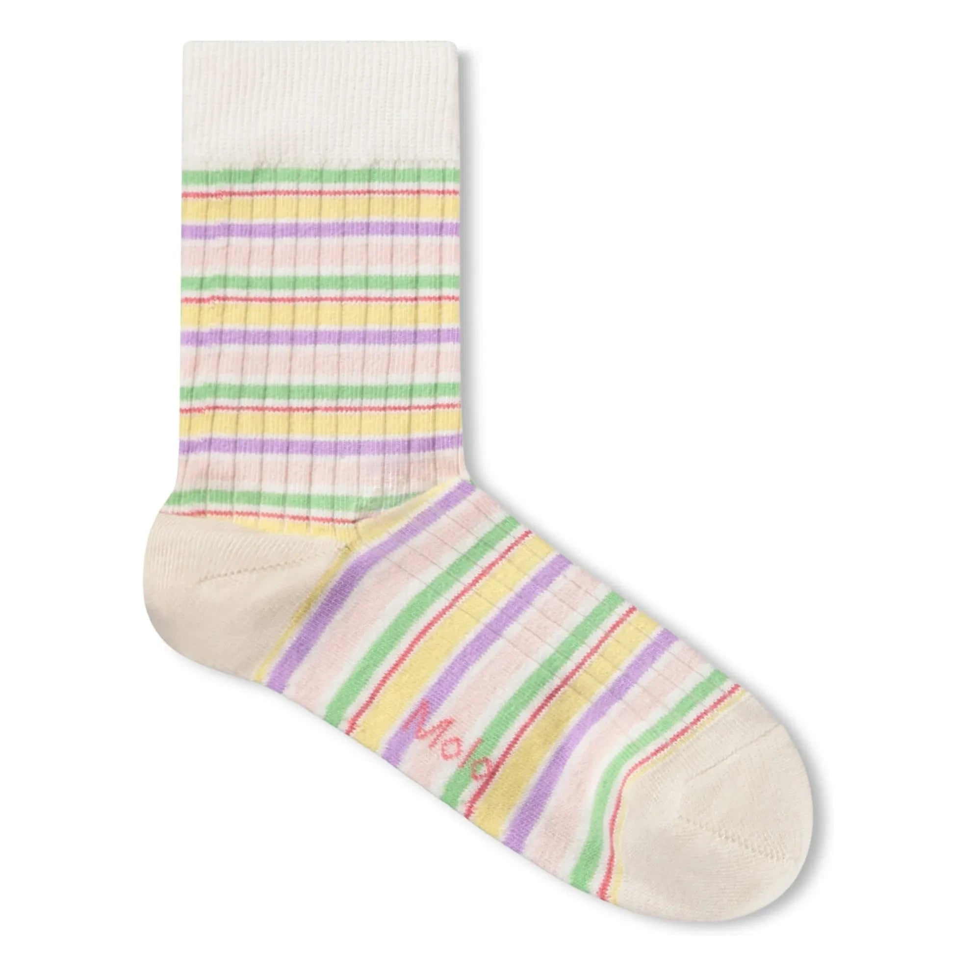 Molo - 2 Double Striped Nomi Socks Set | Light Pink