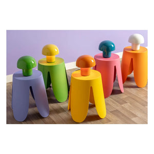 Present Time - Mini Chubby Mushroom Table Lamp | Orange