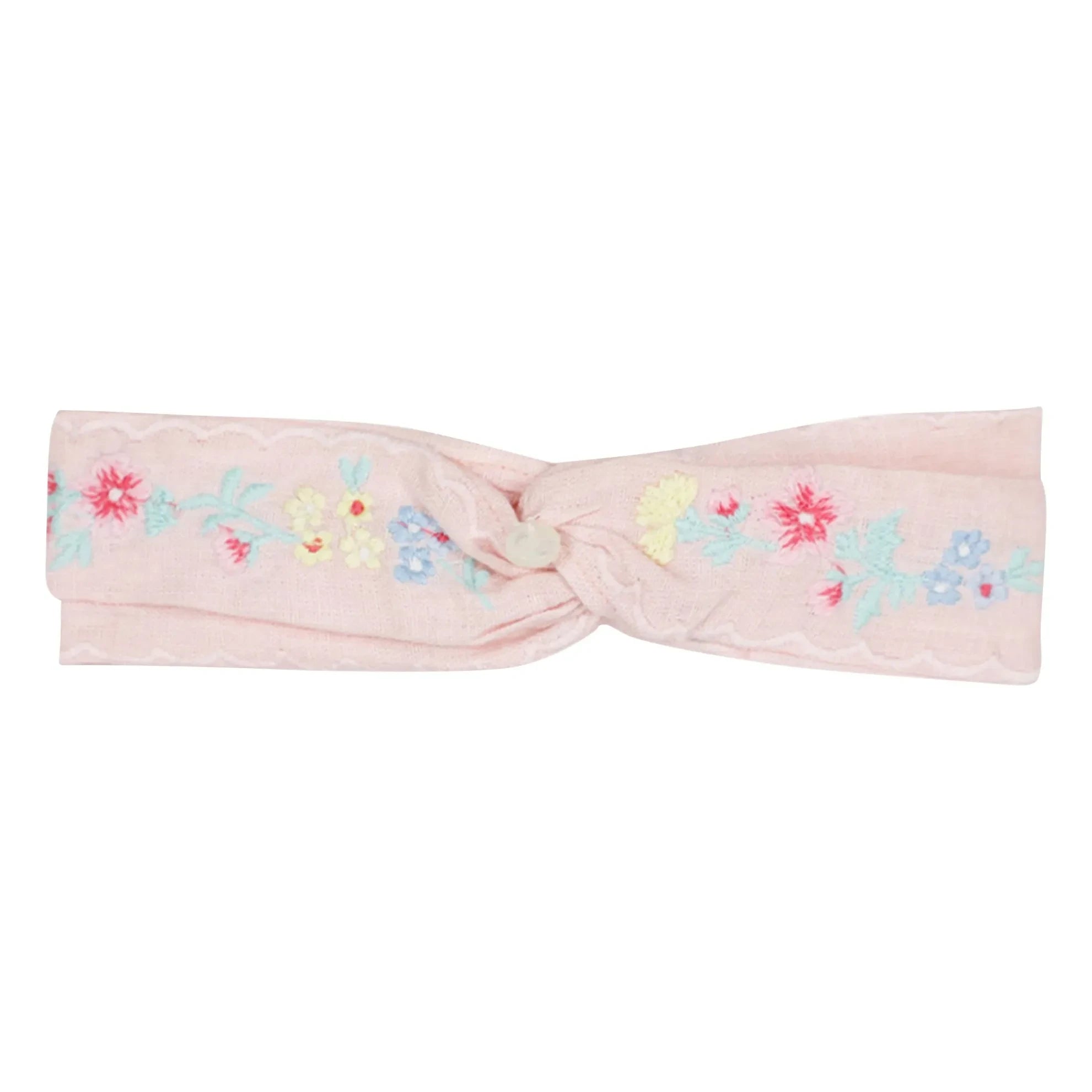 Tartine et Chocolat - Linen Flower Festo Headband | Light Pink