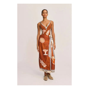 Alémais - Soleil D'Amour silk dress | Terracotta