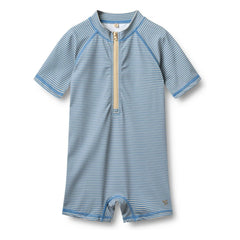 Wheat - Bathing Suit Cas Rayée Recycled Fiber | Light Blue