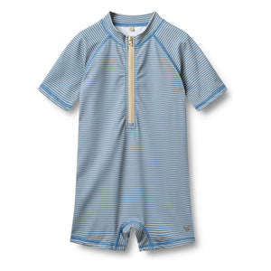 Wheat - Bathing Suit Cas Rayée Recycled Fiber | Light Blue