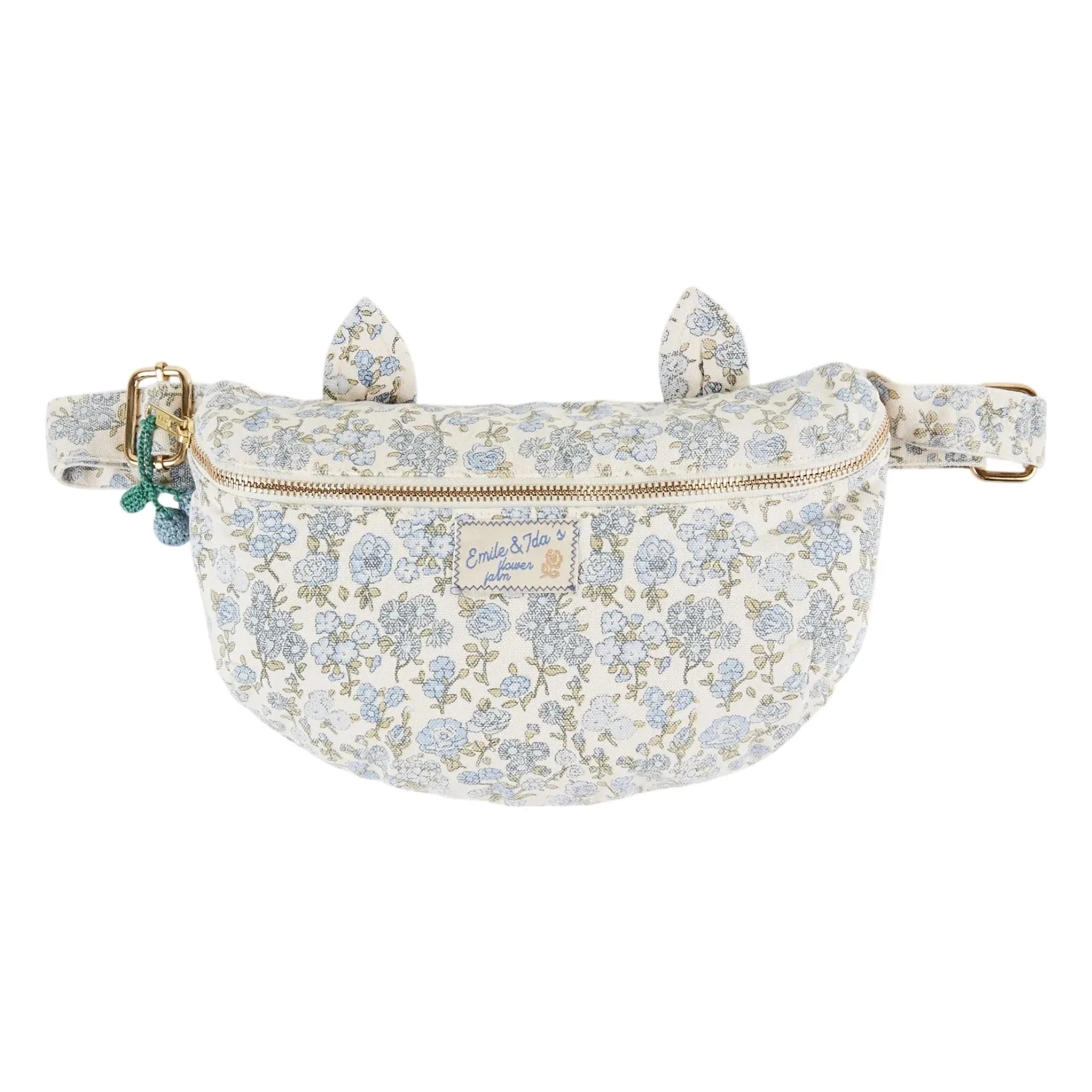 Emile et Ida - Floral Pattern Banana Bag | Cream