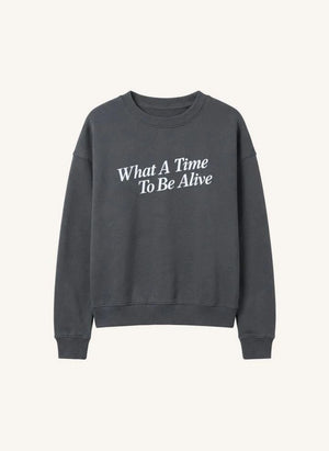 Cos I Said So - "What A Time" Organik Pamuklu Sweatshirt | Gri