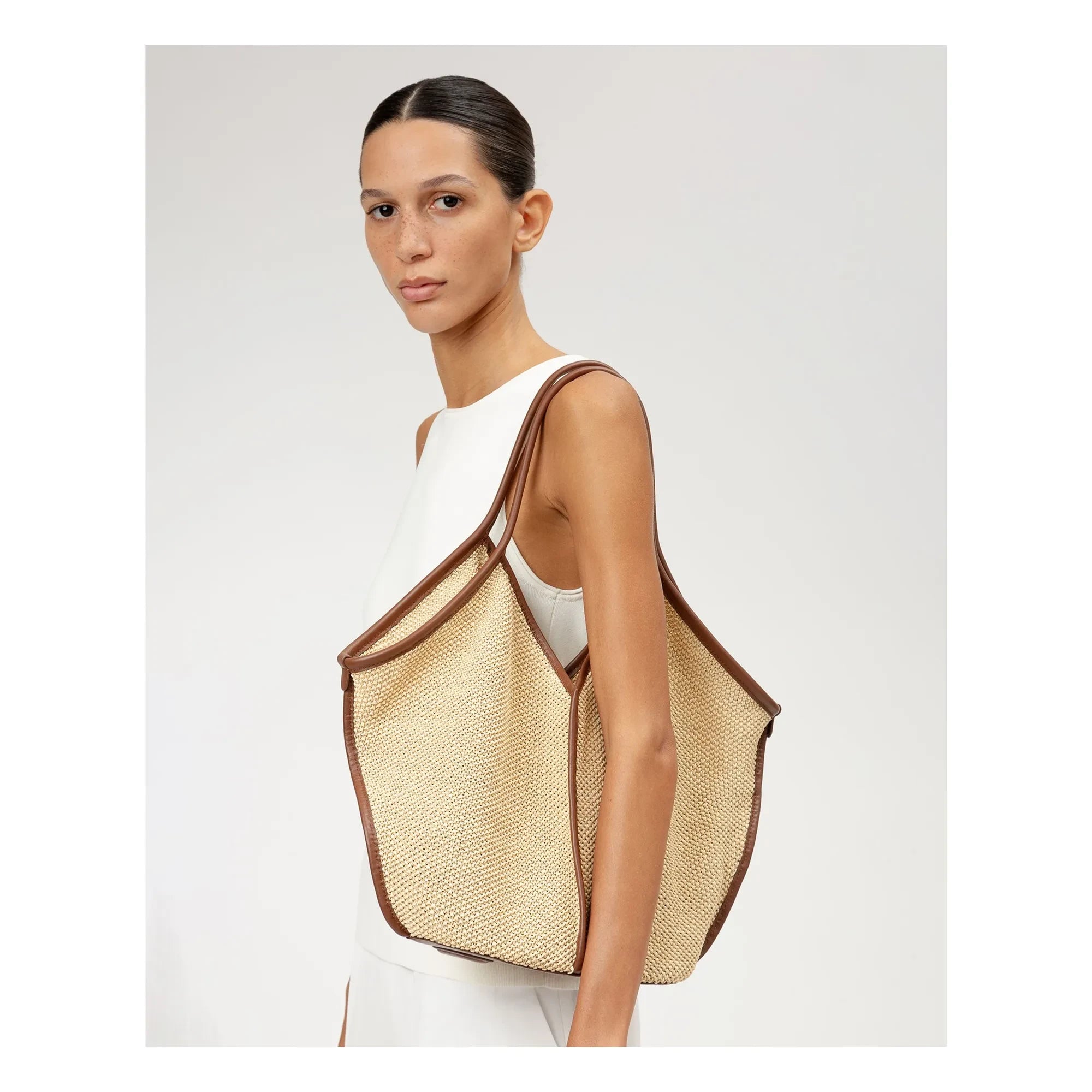 Hereu - Calella Yumuşak Raffia Çanta | Bej